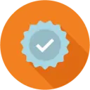 Certified check badge icon